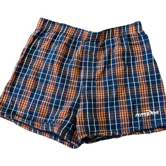 Pepperdine University plaid Flannel Boxer Shorts PJ size S - Picture 1 of 8